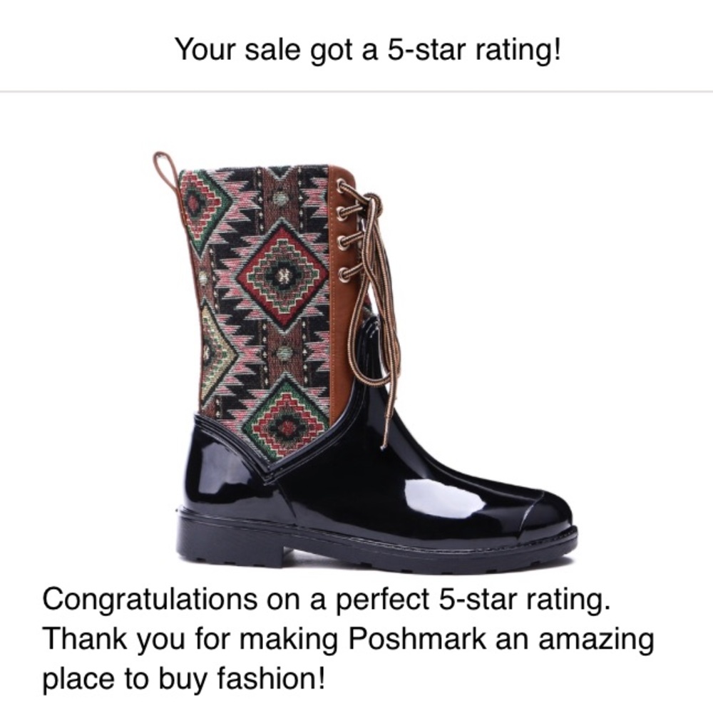 💥LAST ONE💥 Aztec-Print Duck Boots - Picture 2 of 8
